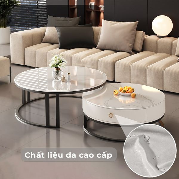 Bàn Trà Sofa Tròn TC Khung Sắt Cao Cấp GAPI - GM148