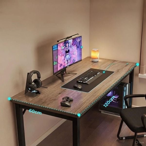 Bàn gaming chữ U cao cấp khung đen, mặt bàn dày, chắc chắn - GM166