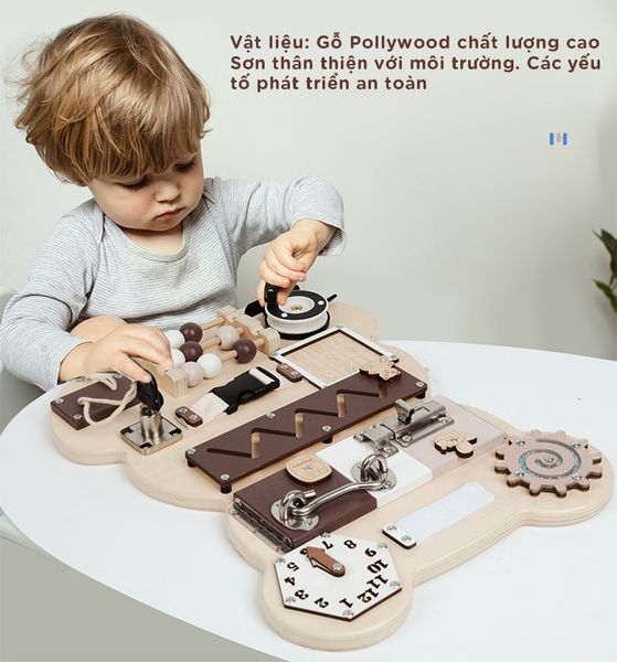 Bảng Đồ Chơi Giáo Dục Thông Minh Cho Bé Gỗ Polywood Cao Cấp GAPI - TOY10