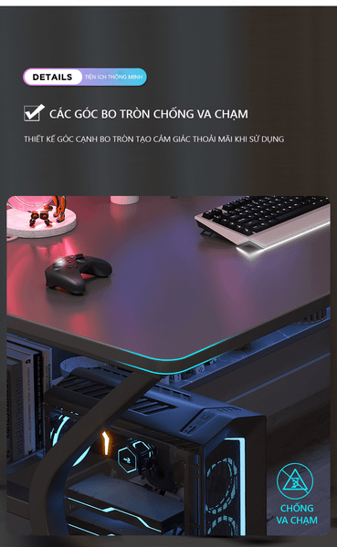 Bàn Gaming Chân Chữ K Cao Cấp Sang Trọng - GM67