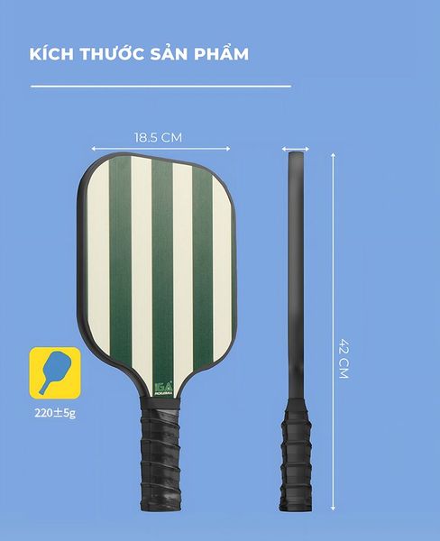 Vợt Pickleball Xanh Viền Trắng Hiện Đại GAPI - PK01A.3