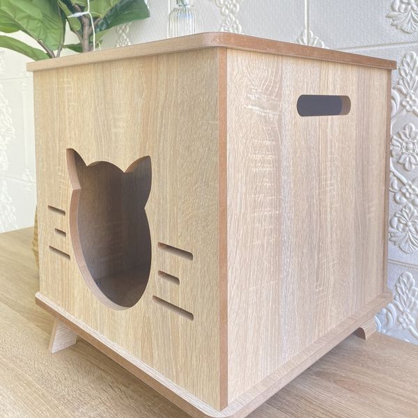 Nhà Cho Mèo Gỗ MDF Đơn Giản GAPI PET - GP203