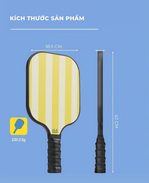 Vợt Pickleball Vàng Viền Trắng Tinh Tế GAPI - PK01A.1
