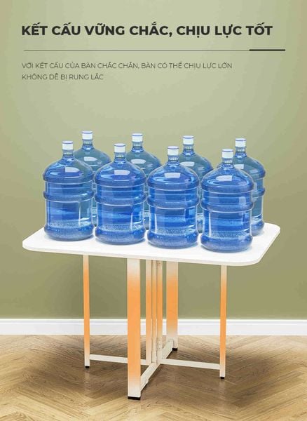 Bàn Ăn Thông Minh Gấp Gọn Full Trắng Tinh Tế - GM202