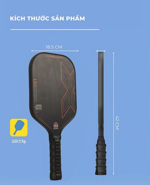 Vợt Pickleball Màu Đen Hiện Đại GAPI - PK01A.8