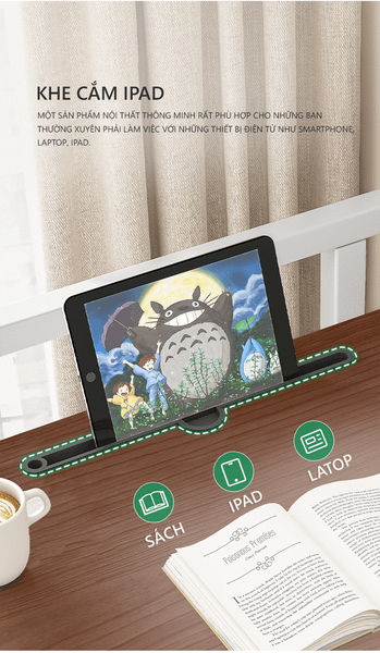 Bàn Làm Việc, Bàn Học Chân Chữ Z GAPI - GM75 (Có bánh xe)