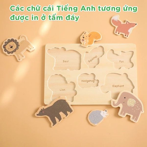 Bảng Đồ Chơi Giáo Dục Nhận Biết Động Vật Cho Trẻ Chất Lượng Cao Cấp GAPI - TOY08