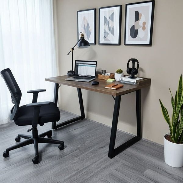 Bàn Làm Việc Chân Sắt IGA Thiết Kế Hiện Đại, Chắc Chắn, Giá Tốt - GM228