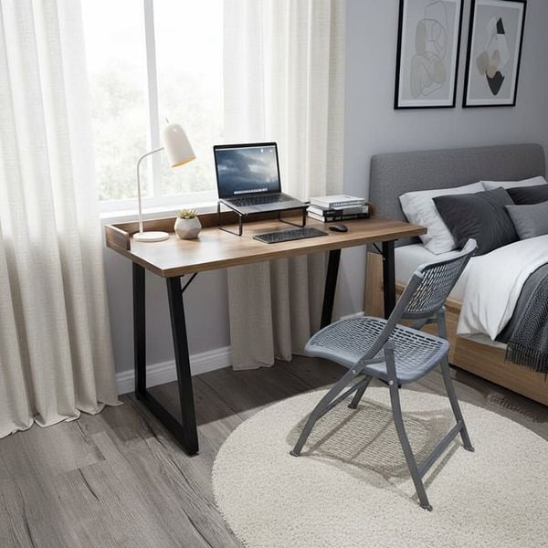 Bàn Làm Việc Chân Sắt IGA Thiết Kế Hiện Đại, Chắc Chắn, Giá Tốt - GM228