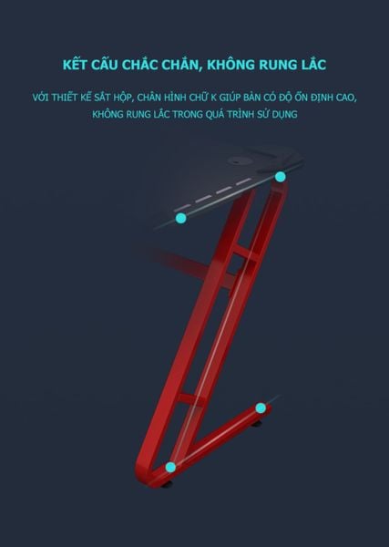 Bàn Gaming, Bàn Làm Việc Chân Chữ C - GM74A