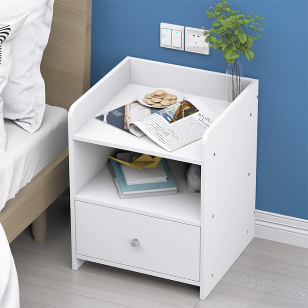 Tab Đầu Giường GAPI Có Ngăn Kéo Màu Gỗ-Trắng - GP104