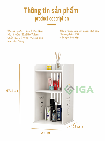 [Giảm giá 60%] Kệ Đứng Hoa Văn Hươu Đa Năng, Trang Nhã, Tiện Lợi - IG396