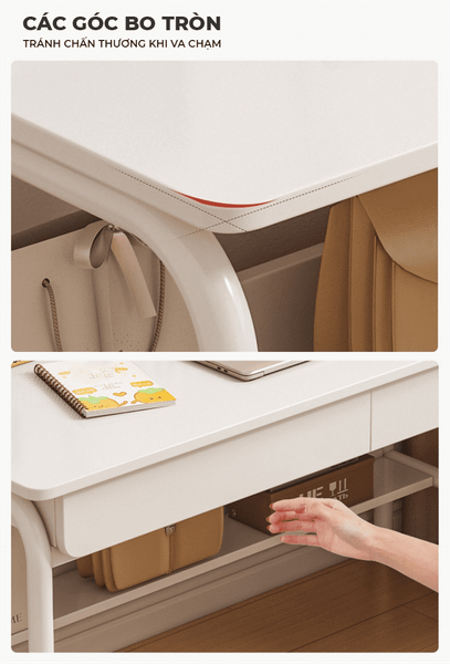 Bàn Làm Việc Có Ngăn Kéo Tích Hợp Kệ Sách Đa Năng Gỗ MDF GAPI - GM162