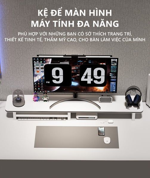 Kệ Gỗ Để Màn Hình Máy Tính Đa Năng - Nội Thất IGA - GA35