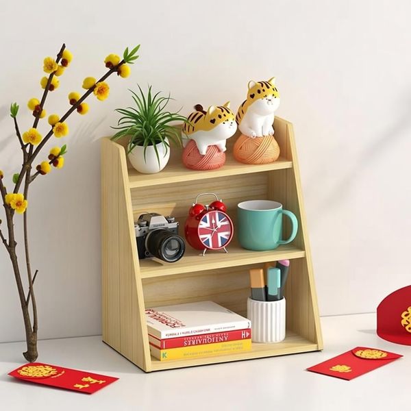 Kệ để bàn décor vân gỗ/óc chó - GA20