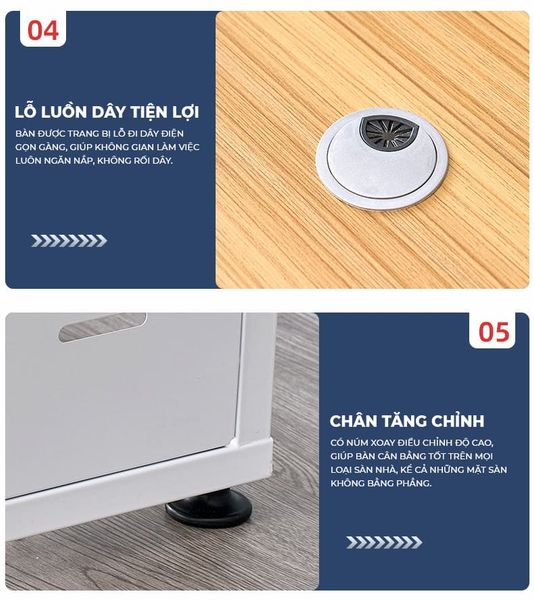 Bàn làm việc có tấm chắn mặt bền đẹp, nhỏ gọn - GM225