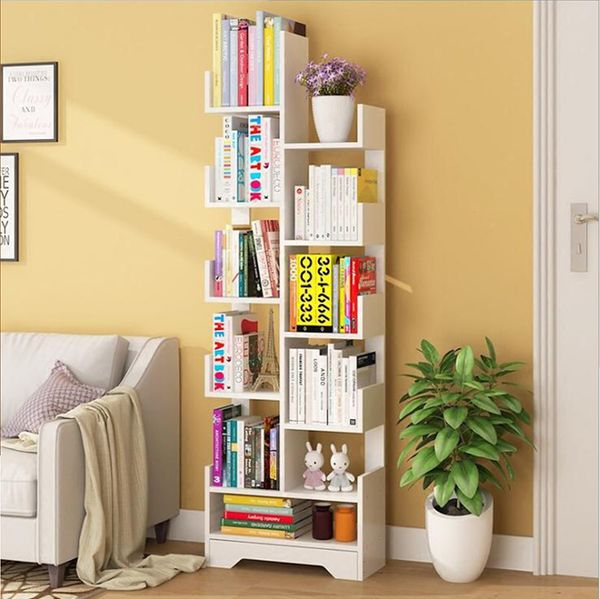 Kệ Sách GAPI Hình Cây 9Tầng Màu Trắng - Vân Gỗ - GP66