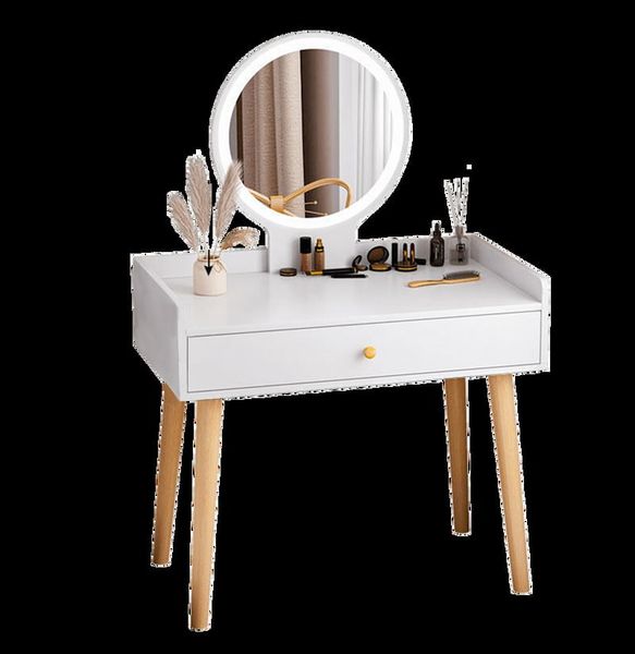 Bàn Trang Điểm Gỗ MDF Thông Minh Có Gương LED Tiện Lợi, Đa Năng GAPI - GP202