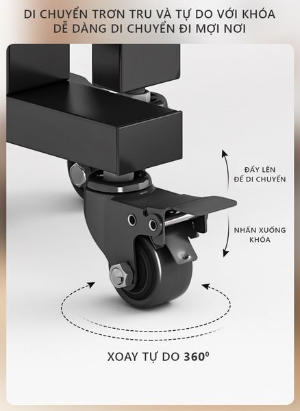 Bàn Ăn Thông Minh Có Bánh Xe Tiện Lợi, Hiện Đại GAPI - GM107
