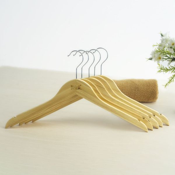 Bộ 5 Cái Móc Treo Quần Áo Đa Năng Gỗ Tự Nhiên GAPI - GN70