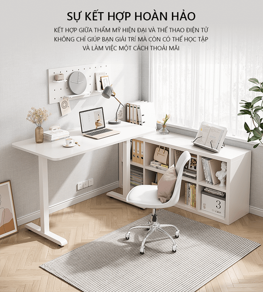 Bàn Làm Việc Chân Sắt Thông Minh Hiện Đại GAPI - GM114