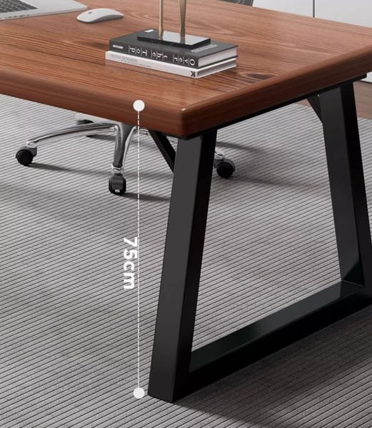 Bàn Văn Phòng Khung Sắt Sơn Tĩnh Điện Mặt Gỗ Công Nghiệp Chống Xước - Nội Thất IGA GM121