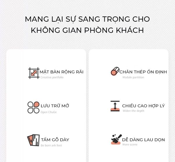 Bàn Trà Sofa Phòng Khách Thông Minh 2 Tầng Hiện Đại GAPI - GM135