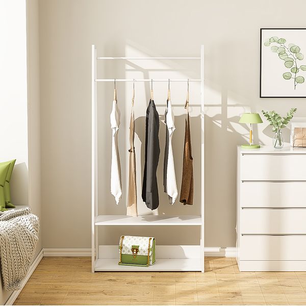 Giá Treo Quần Áo Gỗ MDF 2 Tầng 15 Ly Đơn Giản, Hiện Đại GAPI - GM122