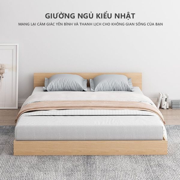 Giường Ngủ Đơn Gỗ MDF Phong Cách Nhật Bản Hiện Đại, Tối Giản GAPI - GP310