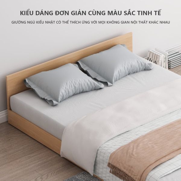 Giường Ngủ Đơn Gỗ MDF Phong Cách Nhật Bản Hiện Đại, Tối Giản GAPI - GP310