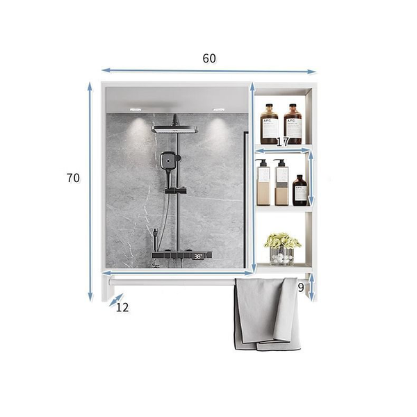 Tủ kệ phòng tắm full trắng - GM207