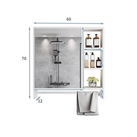 Tủ kệ phòng tắm full trắng - GM207