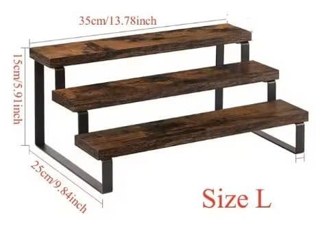 Kệ décor mô hình màu gỗ cháy - GM214