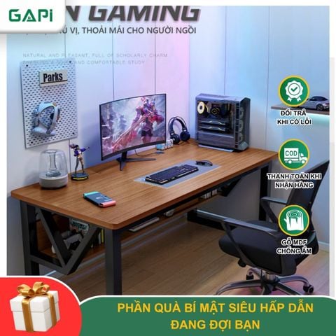 Bàn Gaming Chân Sắt Hộp Gỗ - GM68