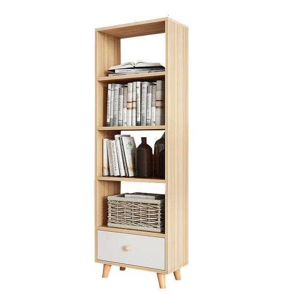 Kệ Sách Đa Năng GAPI S Style Màu Gỗ Phối Trắng - GP144