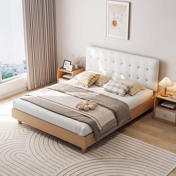 GIƯỜNG BAY 1M6 X 2M (KO TẶNG TAB) VÂN GỖ TRẮNG GP347