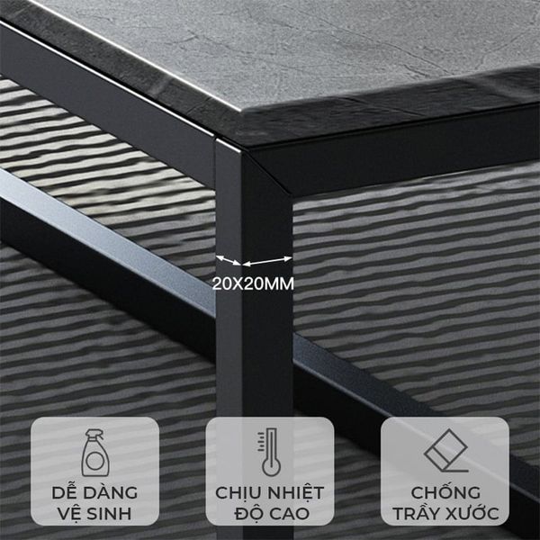 Bàn Trà Phòng Khách Vân Đá Phong Cách Bắc Âu - GM150