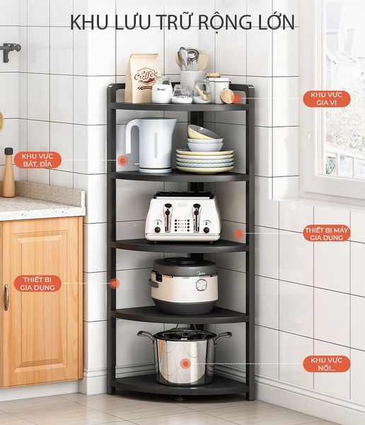 Kệ Góc Đa Năng Gỗ 15 Ly GAPI - GM119