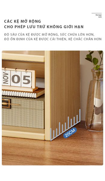Kệ Sách Gỗ Đa Năng Đa Tầng GAPI - GA37