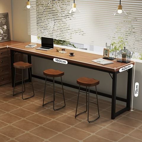 Bàn làm việc khung đen gỗ óc chó - GM205