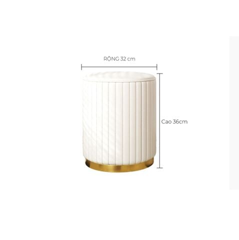Ghế đôn trang điểm màu trắng thanh lịch - GC45