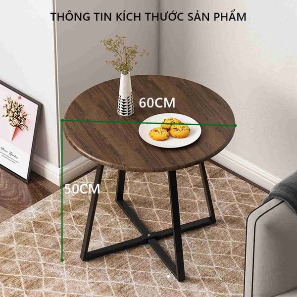 Bàn Trà Chân Sắt Mặt Phủ PVC - GM85
