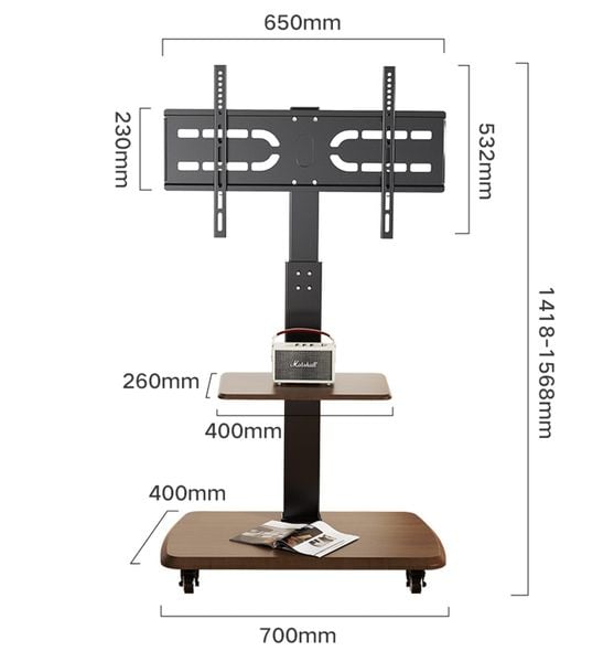 Kệ Treo Tivi Di Động Cao Cấp - GM173