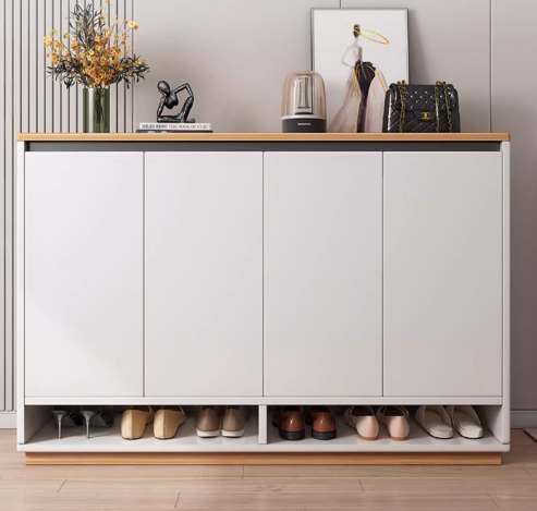 Tủ Giày Lớn Gỗ MDF Cánh Mở Trắng Sang Trọng, Hiện Đại GAPI - GP316