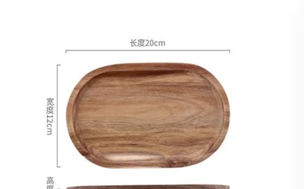 Khay gỗ décor hình bầu dục - PG30