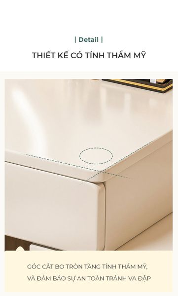 Bàn Trang Điểm Chân Sắt Full Trắng Đa Năng GAPI - GM142 (KHÔNG KÈM GƯƠNG)