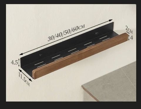 Kệ nhà tắm L400 màu đen óc chó GM182B.26