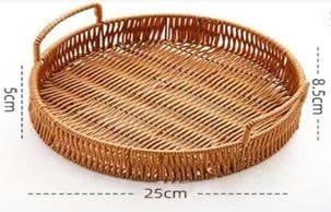 Khay hình tròn để bàn có tay cầm 28x5 PR05