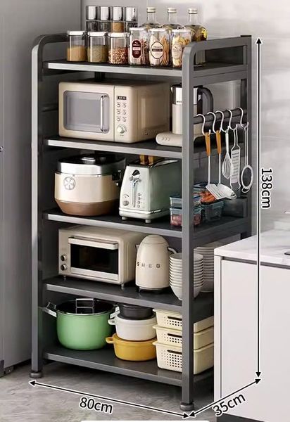 [Giảm giá 60%] Kệ nhà bếp 5 tầng full đen GM174C.22