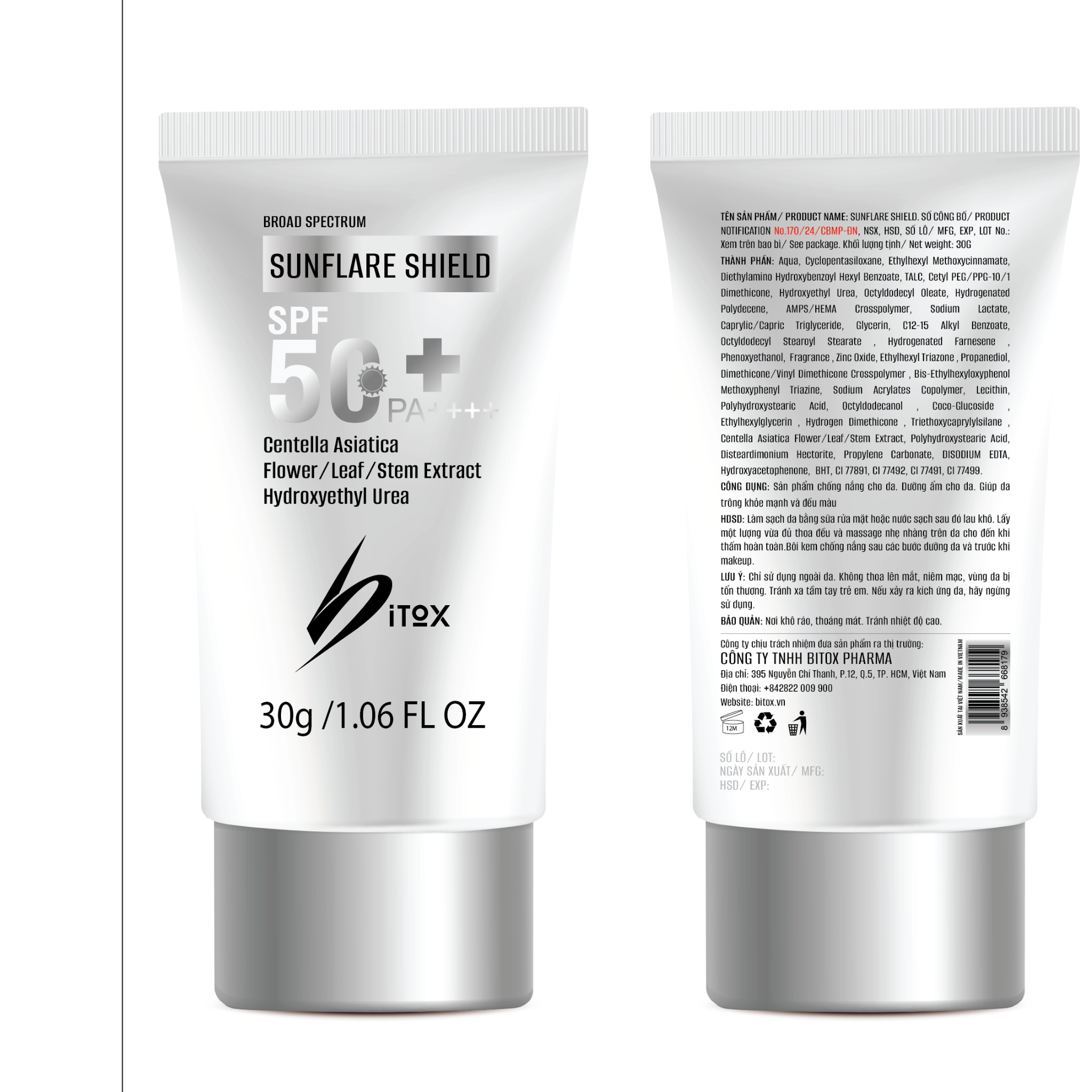  Kem chống nắng vật lý lai hóa học SUNFLARE SHIELD 